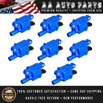 Set of 8 High Performance Ignition Coil For Chevrolet Tahoe Cadillac CTS UF413 $116.25