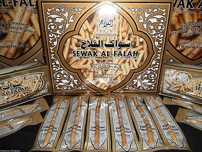 #ad 12 x Al Falah Miswak Sewak Traditional 100% Natural Toothbrush $11.99