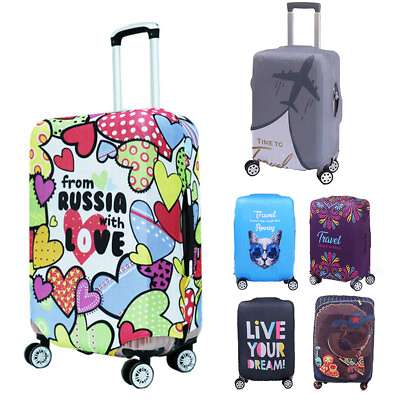 #ad 18 28 inch Bag Suitcase Thick Elastic Luggage Protective Cover Zipper Unisex C $13.03