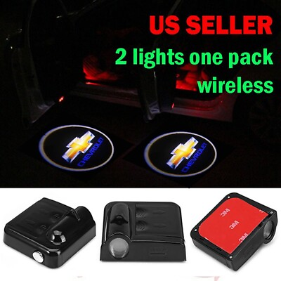 #ad 2x Wireless CHEVROLET Ghost Shadow Projector Logo LED Courtesy Door Step $16.65