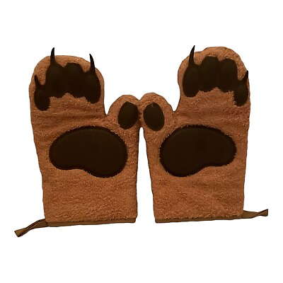 #ad Fred Unisex Bear Hands Oven Mitts Thumbs Missing Claws $19.99