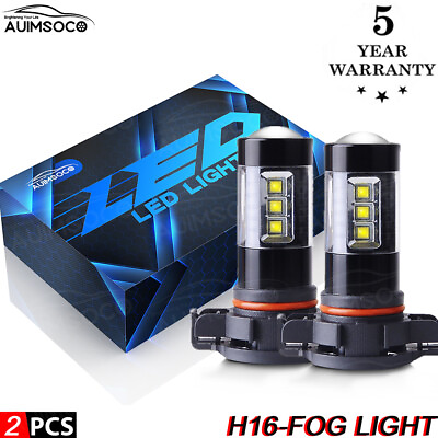 #ad 5202 H16 LED Fog Lights 6000K Bulbs For Chevy Silverado 1500 2500 HD 2007 2015 $18.99