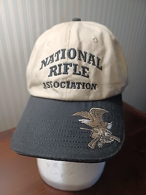 #ad #ad NRA National Rifle Association White with Blue brim adjustable baseball cap hat $8.99