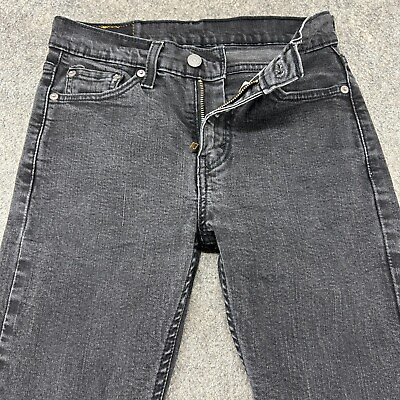 #ad Levis 510 Jeans Mens 28x32 Black Super Skinny Fit Straight Leg Stretch Flex $12.49