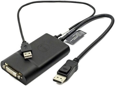 #ad NEW Dell KDP70 BizLink DisplayPort to DVI Dual Link Adapter $16.99