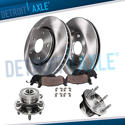 #ad Front Brake Rotors Ceramic Pads Wheel Hub Bearing for 2011 2014 Ford Explorer $209.03