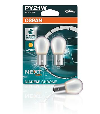 #ad 2x BAU15s PY21W OSRAM Diadem Chrome NEXT GENERATION Lampen Birnen Silver Blinker EUR 13.52