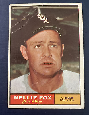 #ad 1961 Topps Set Break # 30 Nellie Fox Chicago White Sox LOW GRADE Creases D17 $6.99