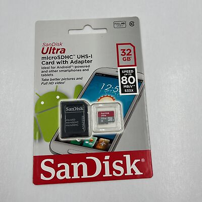 #ad SanDisk Ultra 32 GB 80MB s 533x UHS I Memory Card with Adapter NEW $9.98