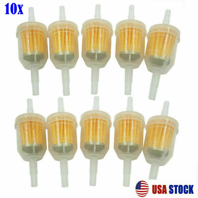 #ad 10PCS Motor Inline Gas Oil Fuel Filter Small Engine For 1 4#x27;#x27; 5 16quot; Line US $5.59