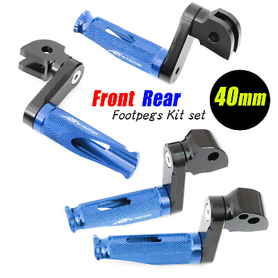 #ad Blue MFP Front Rear 40mm Lowering Foot Pegs For FJR 1300 01 07 08 09 10 11 12 13 $109.45