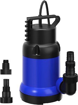 #ad PANRANO 1HP Submersible Water Pump Electric Sump Pumps Portable Utility Pump NEW $69.99