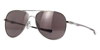 #ad Oakley Elmont OO4119 0158 Shiny Chrome Aviator Gray 58 Non Polarized Sunglasses $107.25