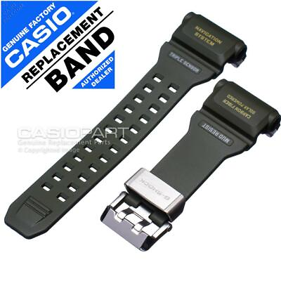 #ad Casio Carbon Fiber Watch Band for Rangeman GPR B1000 1B Green Strap Metal Keeper $193.45
