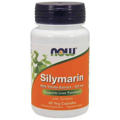 #ad NOW Foods Silymarin Milk Thistle Extract 150 mg 60 Veg Capsules $7.99