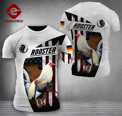 #ad ROOSTER WHITE Tshirt S 5XL $25.00