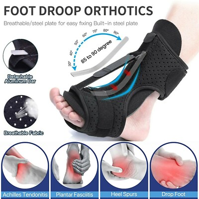 #ad Plantar Fasciitis Night Splint Adjustable Foot Drop Ankle Brace Support Toe Pain $9.31