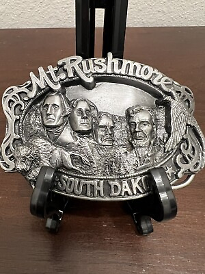 #ad Vintage 1985 Siskiyou Mt. Rushmore South Dakota Belt Buckle RARE EXC 1980’s $14.99