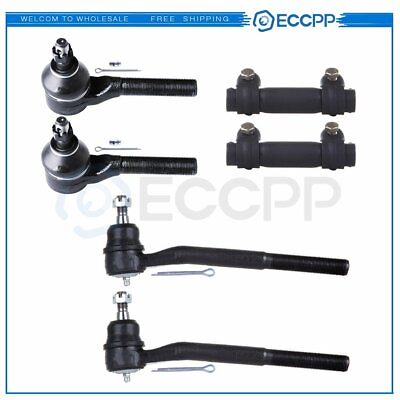 #ad 6pcs Front Inner Outer Tie Rod Ends Sleeve For 1998 2004 Chevrolet Blazer S10 $40.84