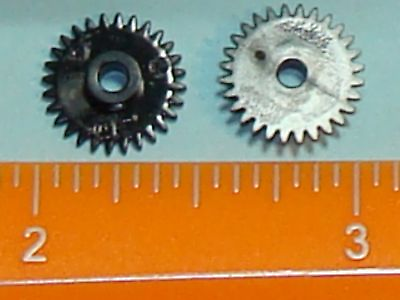 #ad 2 MOTOR GEARS AS USED IN TYCO TRAINS MADE IN HONG KONG $3.99
