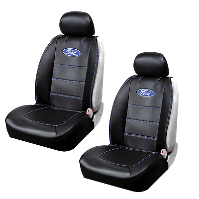 #ad New 2 Seat Covers Set Ford Elite Logo Sideless Car Truck Front $59.99