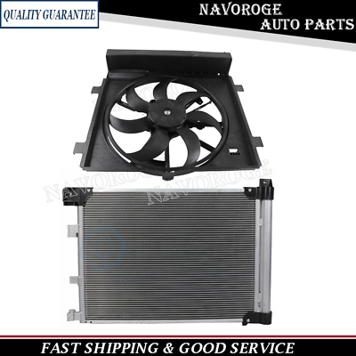 #ad A C CondenserRadiator Condenser Cooling Fan Kit Fit For 2013 2019 Nissan Sentra $115.99