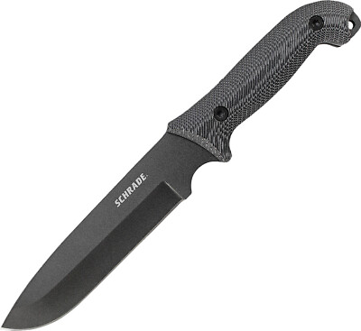 SCHRADE 13quot; Micarta Tactical Drop Pt Full Tang Carbon KNIFE ROD Sharpener F52M $62.94