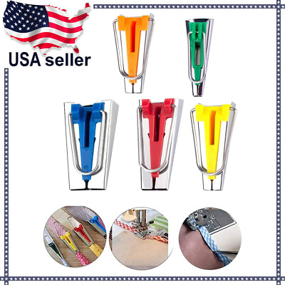 #ad Fabric Bias Tape Maker 6MM 9MM 12MM 18MM 25MM DIY Sewing Quilting Tools $5.78
