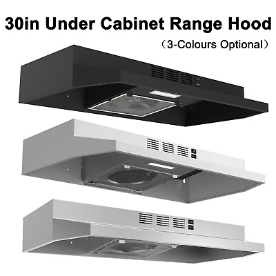 #ad 30 inch Under Cabinet Range Hood Kitchen Cooking Vent 230CFM Convertible w LED $84.99