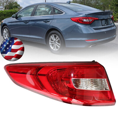#ad Left Driver Outer Rear Tail Light Driver w bulb For Hyundai Sonata 2015 16 2017 $44.38