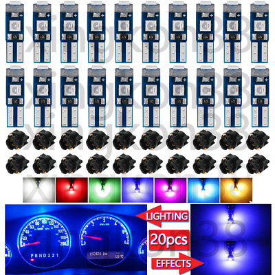 #ad 20x T5 74 3SMD Bright LED Instrument Panel Dash Cluster Gauge Light Bulb18 86 73 $9.88
