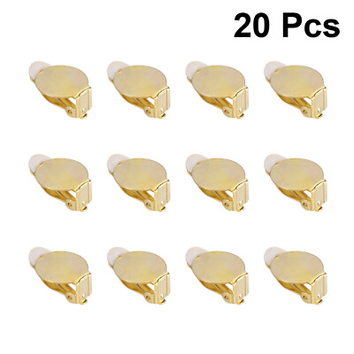 #ad 20PCS 10MM Fish Hook Earring Converter Pierced Parts for Clip On Earring $8.26