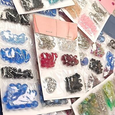 #ad Bead lots Jewelry making lot 10x Kits packages loose beads Findings charms $22.92