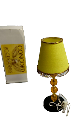 #ad Concord Accessories Miniature Doll House Yellow Lamp 2612 $8.99