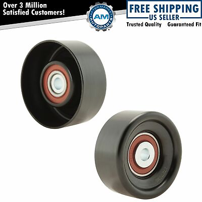 #ad Belt Idler or Tensioner Pulley w Bearing Pair for GM Ford Dodge Jeep $37.66
