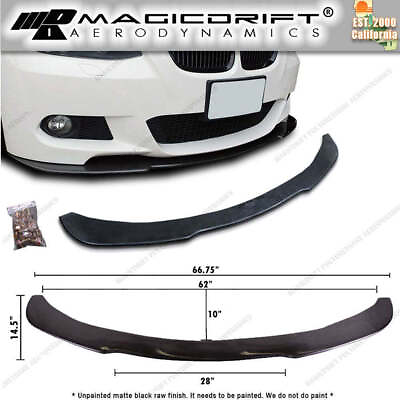 #ad Universal Fit Front Bumper Lip Spoiler Flat Splitter Plate Polyrethane 66.75quot; $69.88