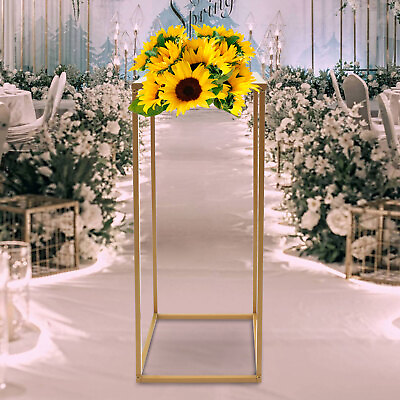 #ad 80cm 10x Flower Stand Wedding Decor Pedestal Centerpiece Column Rack Gold Metal $117.80