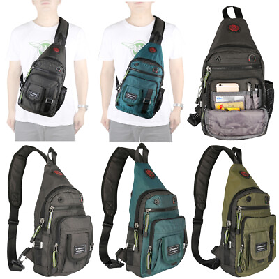 #ad Men Sling Bag Backpack Women Purse Bag Chest Shoulder Bag Travel Crossbody Bag $22.50