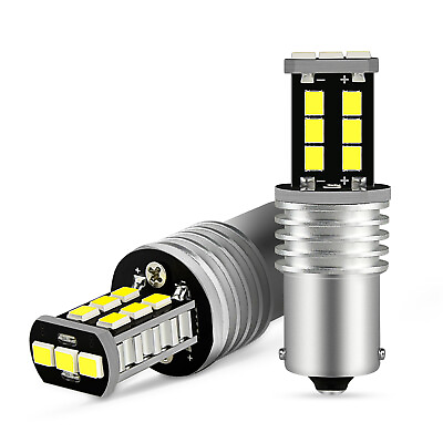 #ad 2Pcs Canbus Error Free 1156 P21W Back Up Reverse Light 7506 White LED Bulbs Lamp $10.44