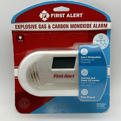 #ad #ad NEW SEALED First Alert Explosive Gas amp; Carbon Monoxide Alarm 3 in 1 Plug In $22.00