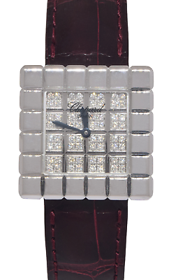#ad Chopard by De Grisogono Ice Cube 18k White Gold Diamond Ladies Watch 12 7407 $5800.00