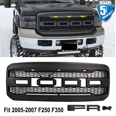 #ad Front Grille Grill Lights Letters Fit Ford 2005 2006 2007 F250 F350 Super Duty $152.75