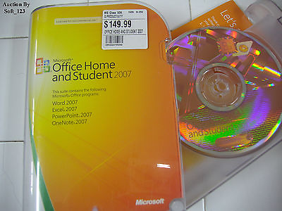 #ad Microsoft MS Office 2007 Home and Student Licesned for 3 PCs Full Retail Box $49.95
