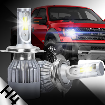 #ad H4 9003 HB2 Cree LED Headlight Kit Hi Low beams 488W 6000K Bulb 48800LM HID Pair $18.38