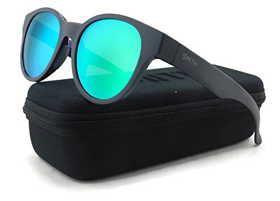 #ad New Smith SNARE POLARIZED Sunglasses Matte Grey Blue Polar Green Mirror Lens $92.95
