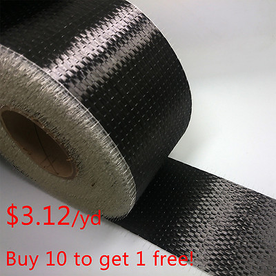 #ad 12k Real Carbon Fiber Fabric Toray T700 Unidirectional Cloth Tap 4quot; wide 300gsm $2.99