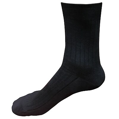 #ad Lot 1 12 98% Cotton Mens Comfortable Casual Crew Dress Socks Mid Calf Size 9 11 $13.99