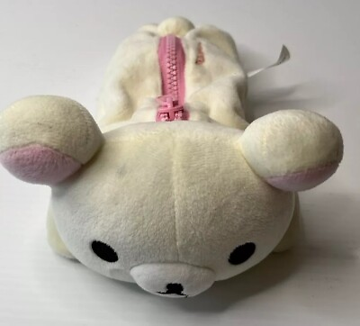 #ad Rilakkuma Stuffed Toy Pencil Case Stuffed Animal Teddy Bear Tan Pink $29.99