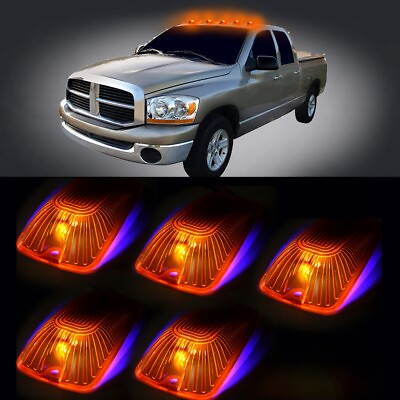 #ad 5x 12V 6SMD 194 168 LED Bulb5x Clearance Cab Marker Light Amber Lens for Chevy $8.19