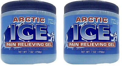 #ad 2X ARCTIC ICE Pain Relieving Gel Fast Acting Cooling Formula Greaseless 7 OZ $12.95